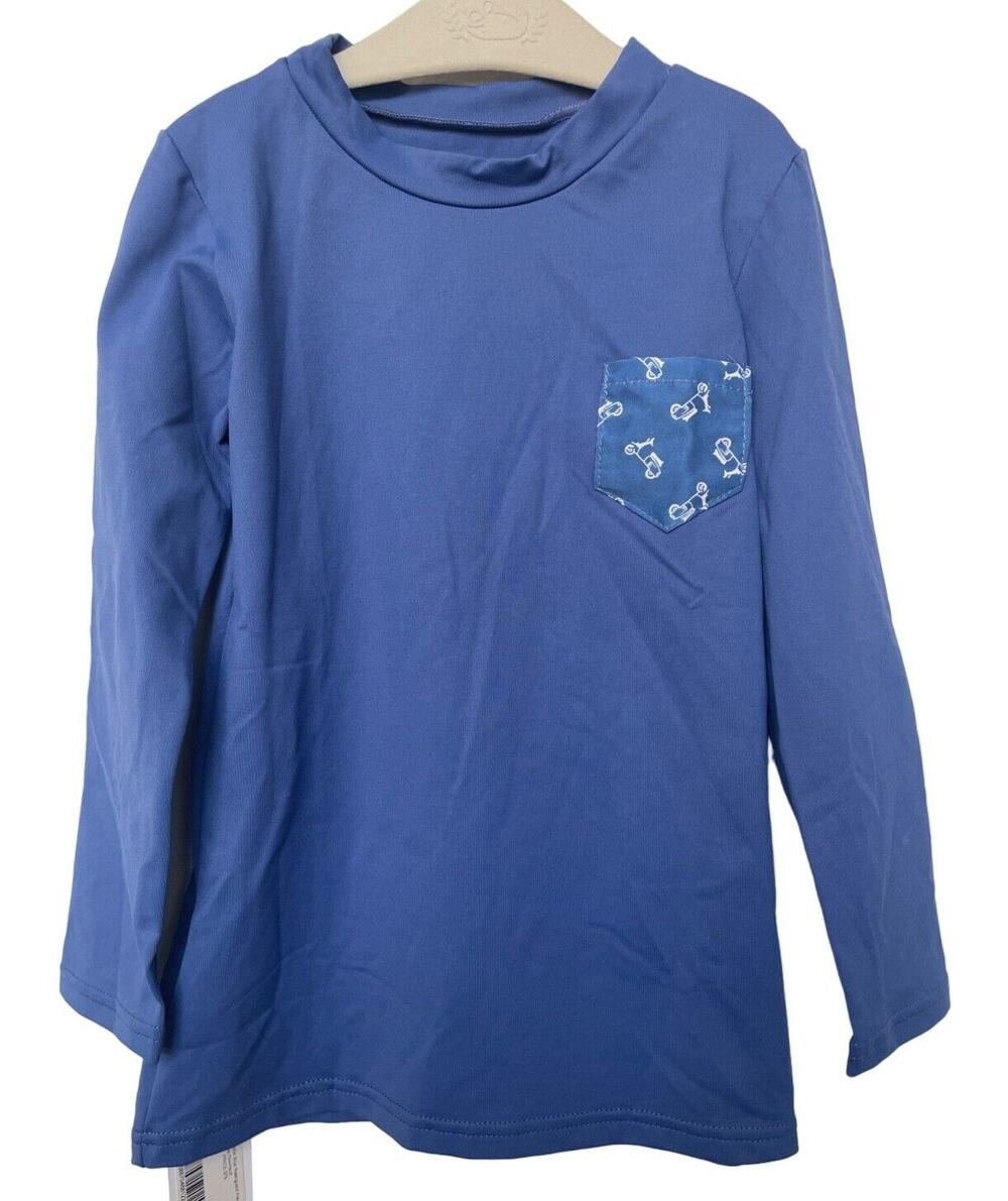 Rashguard Vespa Childrenchic Blue Long Sleeve Swim Top Sz 6 NWT